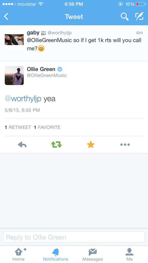 tehegabs's tweet photo. So let's do this. @OllieGreenMusic http://t.co/MRl8IKNTuc