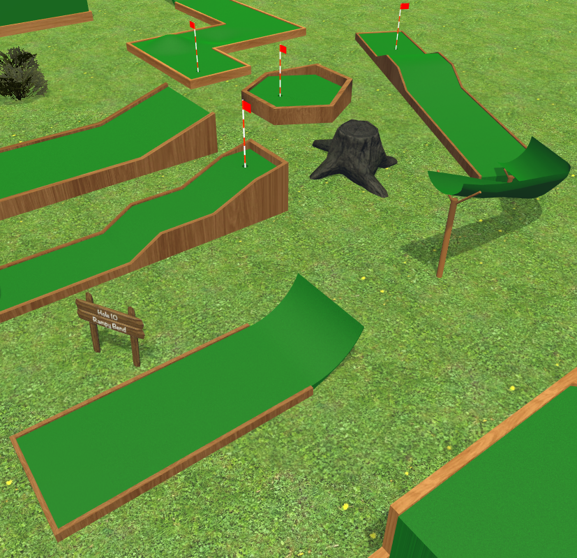 MellowMiniGolf's tweet image. Classic course, Hole 10: Rampy Bend #madewithunity #indiegame