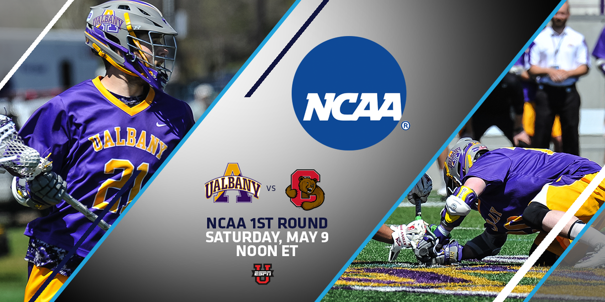 AmericaEast's tweet photo. TOMORROW | @UAlbanyLacrosse battles Cornell on @ESPNU at noon in the NCAA 1st round #AEPride #AEMLAX http://t.co/M2sfeCi3cP