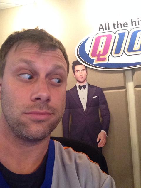 Q997Atlanta's tweet photo. While you tweet votes for  #AdamBombs5at9, I'll be lookin over my shoulder .. @AdamLevine #TwoAdams - @adambombshow http://t.co/Eg8RrHffNp