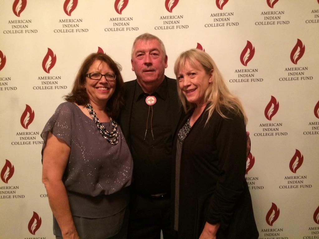 collegefund's tweet photo. President Cheryl Crazy Bull and James Shanley, Founder and Honoree, and Nancy Joscelyn. @fpcc_edu #equaleducation http://t.co/WTZC5g7o0j