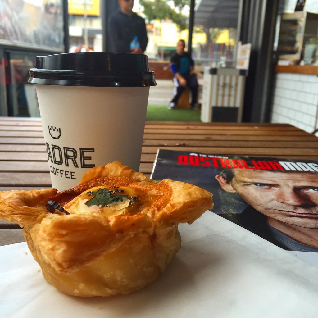 Epic week launching <a href="/CadburyAU/">Cadbury Australia</a> +  Vegemite chocolate... Chillin' at one of my faves - <a href="/PadreCoffee/">Padre Coffee</a> #nomnom 😊