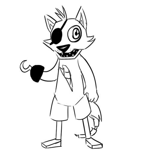 Foxy Pirate In The Hall Coloring Pages