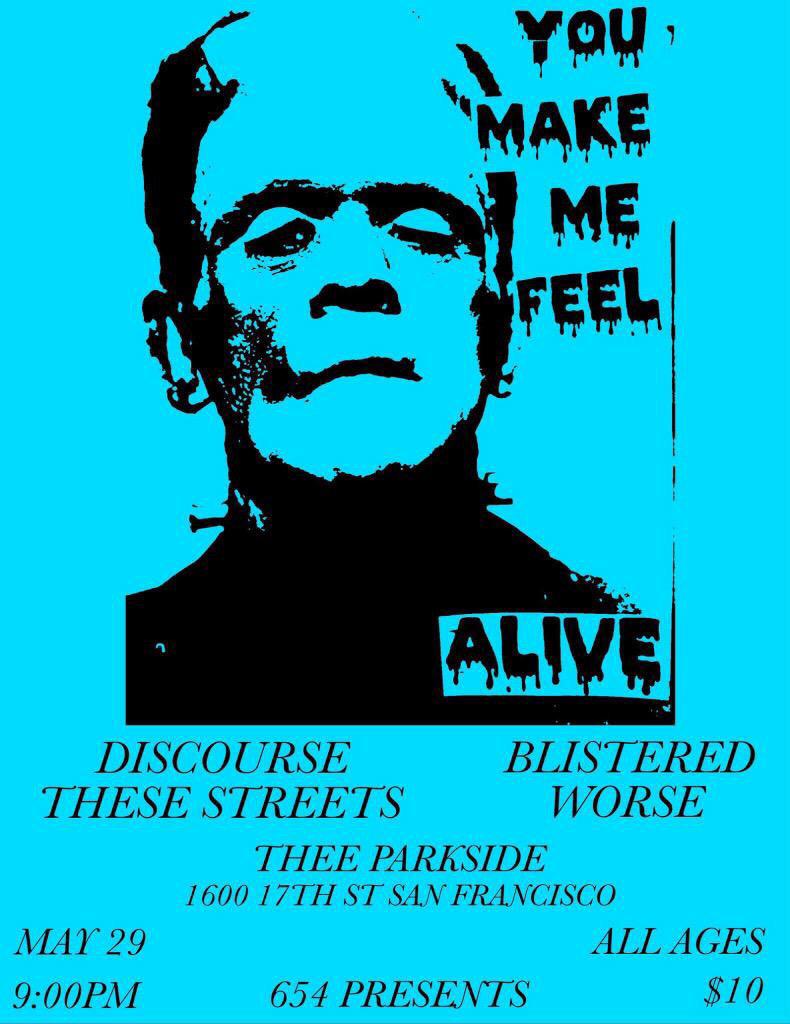 May 29th  <a href="/theeparkside/">Thee Parkside</a> @discourseXXX <a href="/blisteredhc/">BLISTERED</a> <a href="/TheseStreetsHC/">These Streets</a> #worse <a href="/closedcasketact/">Closed Casket</a> <a href="/6131records/">6131 Records</a> <a href="/FastBreakPA/">Fast Break! Ent.</a>