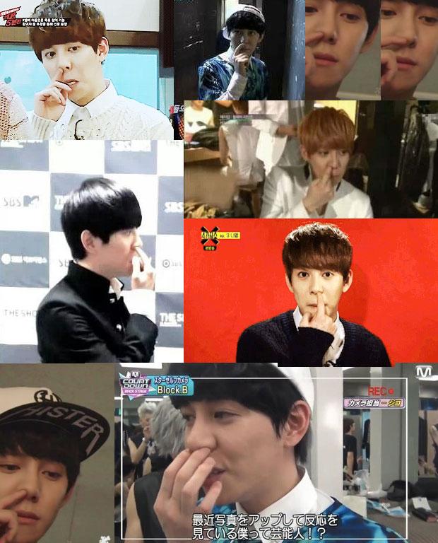 RememberBlockB's tweet image. Kyung picked his nose in front of the camera