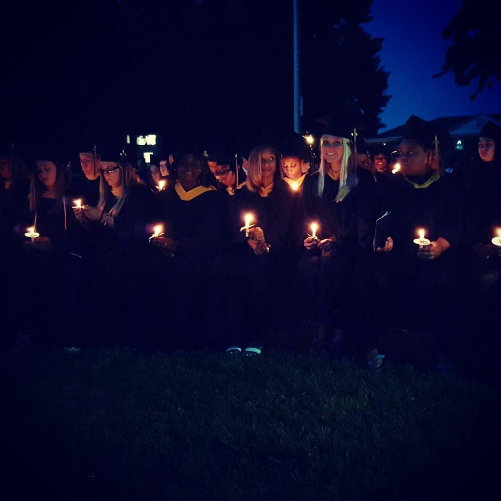 FerrumCollege's tweet photo. Candlelight Ceremony at Baccalaureate #fcgrads #ferrum15 #MyFerrum #FerrumPhotos http://t.co/xYN5bb9IHn