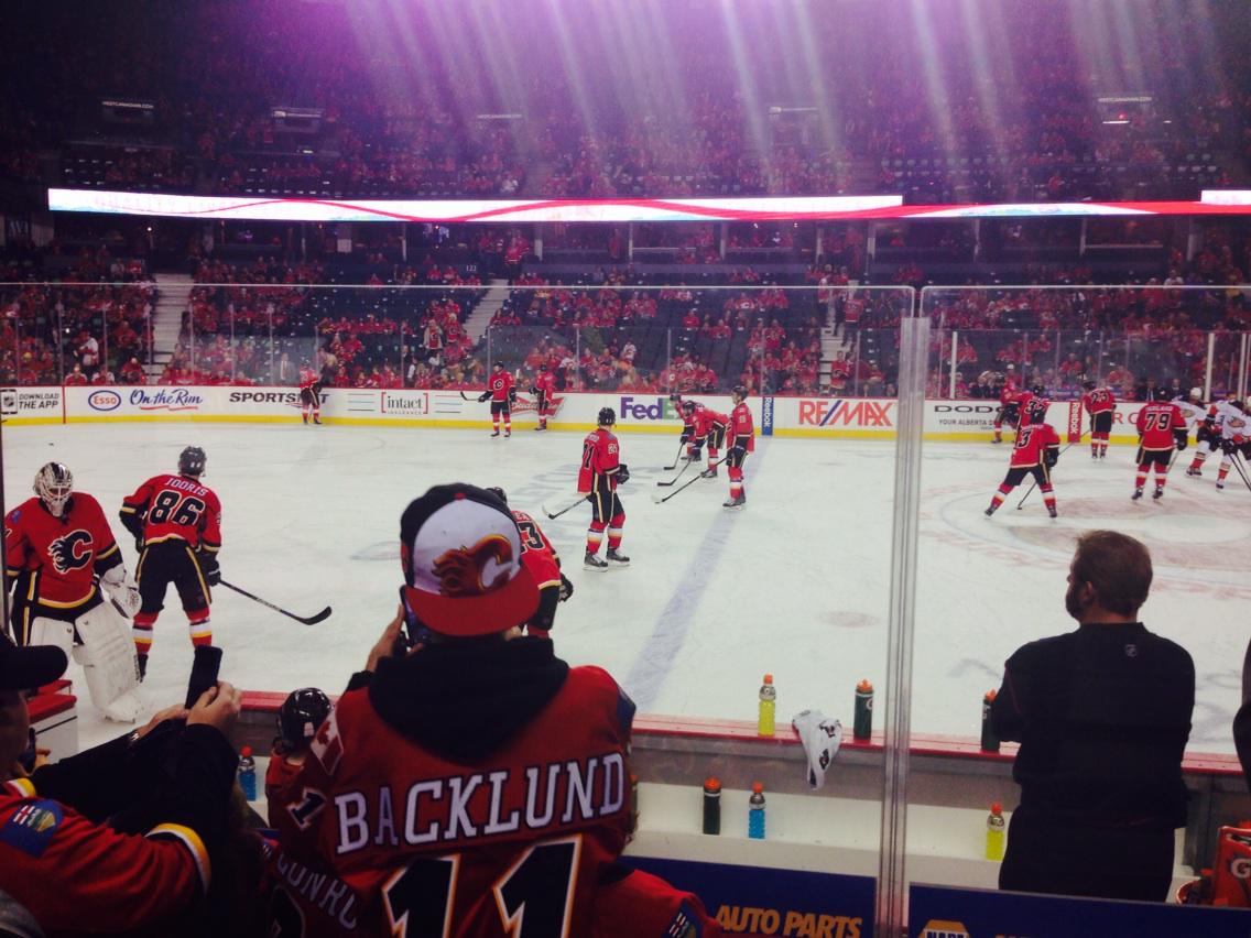 RobRusznak's tweet photo. Let's go flames, big game!  Thanks for the tix Dave C, Everyone buy some Jack links tomorrow! http://t.co/CpoOvsjW8Y