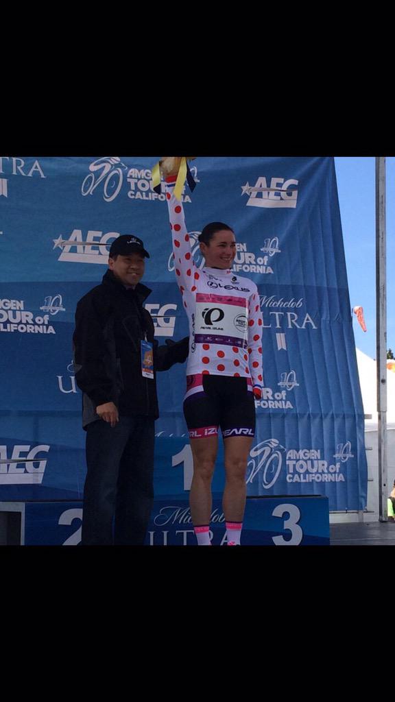 Wow that was an awesome race course!I had a little blast off the front &amp; find myself in a spotty jersey for stage 2!
