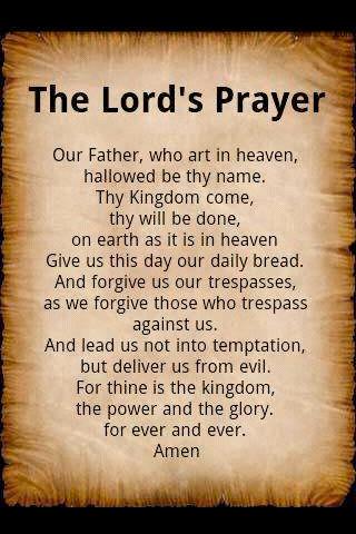 Everyone say it Loud the Lord's prayer. Jesus taught us #JesusOurTeacher