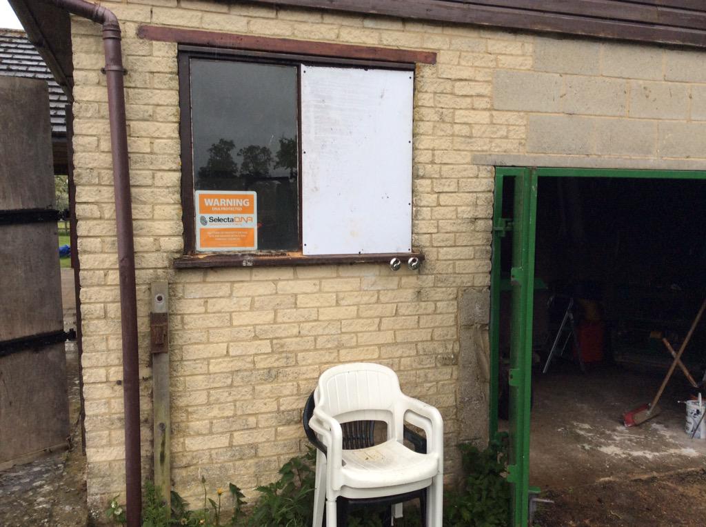 Bad start to the day- broken in to and covers have to stay on- all cricket clubs be aware burglers after machinery!!!