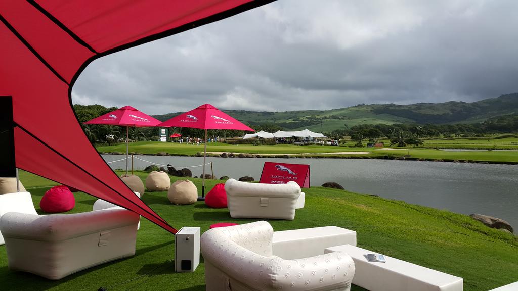 @JaguarAfrica view from the Jaguar marquee at Mauritius Open