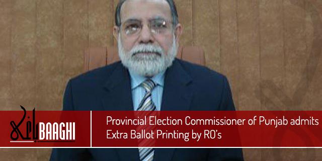 BaaghiTV's tweet image. Provincial #ElectionCommissioner of Punjab admits Extra #BallotPrinting by #RO’s
Read more: baaghi.tv/provincial-ele…