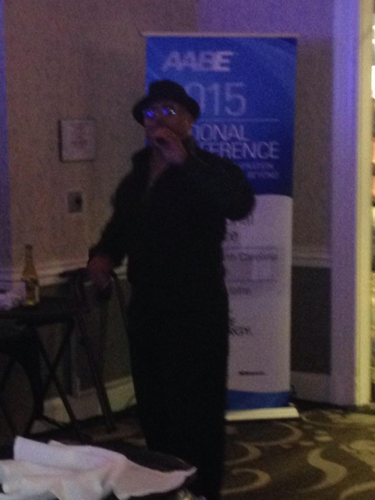 mgorlee's tweet photo. Howard Hewitt performing old school at the 2015 AABE National Conference. http://t.co/HqAsKaFxGU