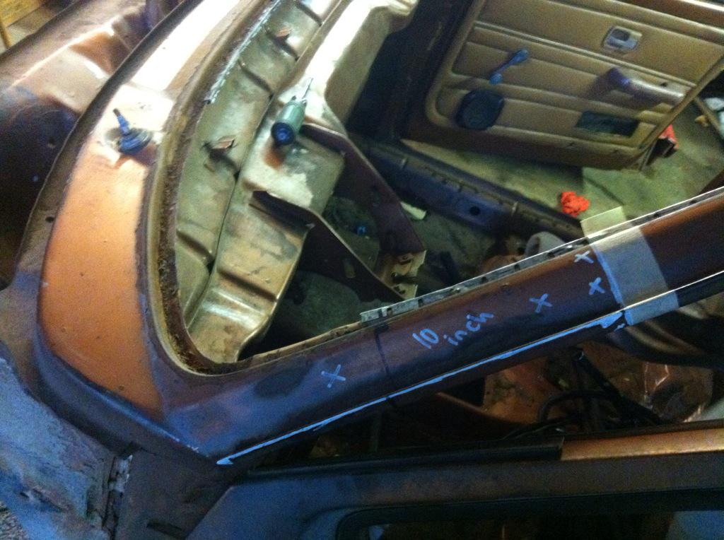 RabbitRebuild's tweet image. Today: Lots of grinding on the new roof &amp;amp; marked most of the cut lines. The hardest part is just around the corner.