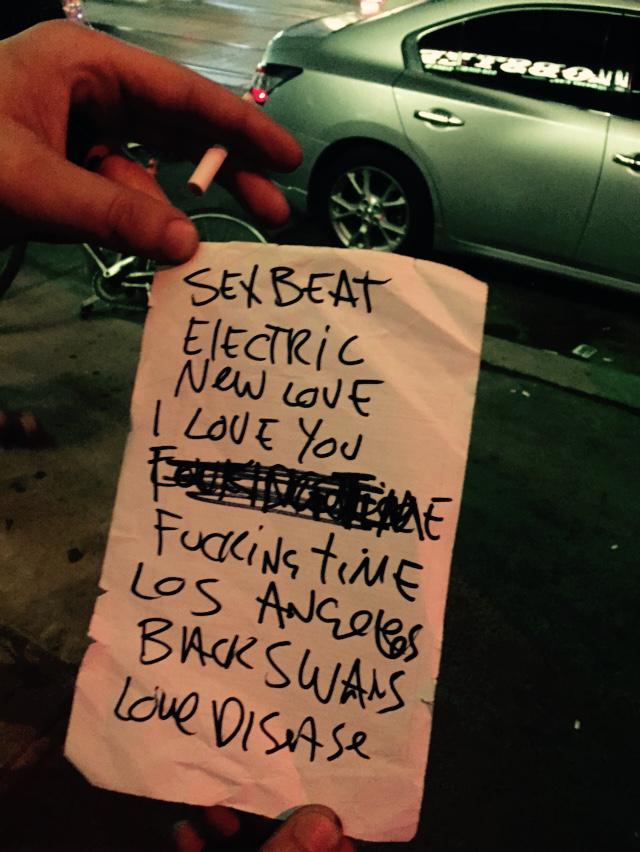 xaviercafeine's tweet photo. Hé @SOCANMusique! Je viens de jouer au Bovine sex club. Voici ma liste de chansons! #CMW2015 http://t.co/Cuz7TpQbgk