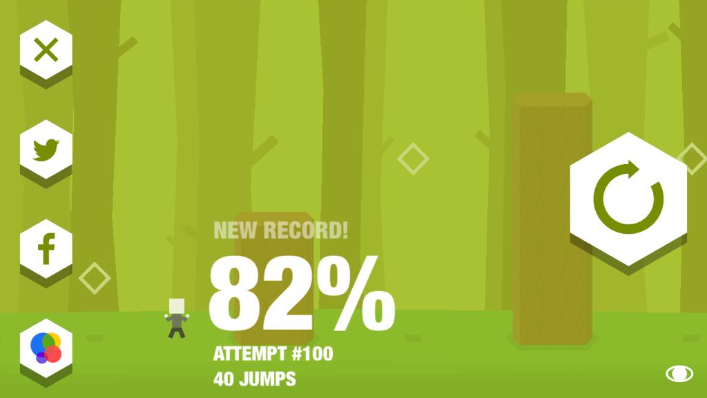 hajsin's tweet image. Was stuck on 15% and on the 100th try 82% 
Would have to go 200 tries for 100% probabaly 😂 #MrJumpContest