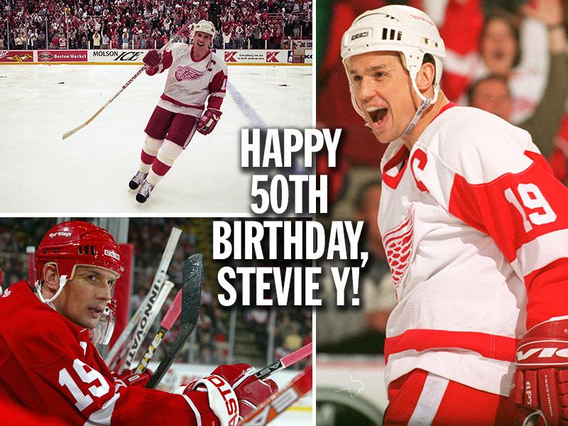 Happy 50th birthday, Steve Yzerman! Good luck tonight. You\ll always be our captain.  