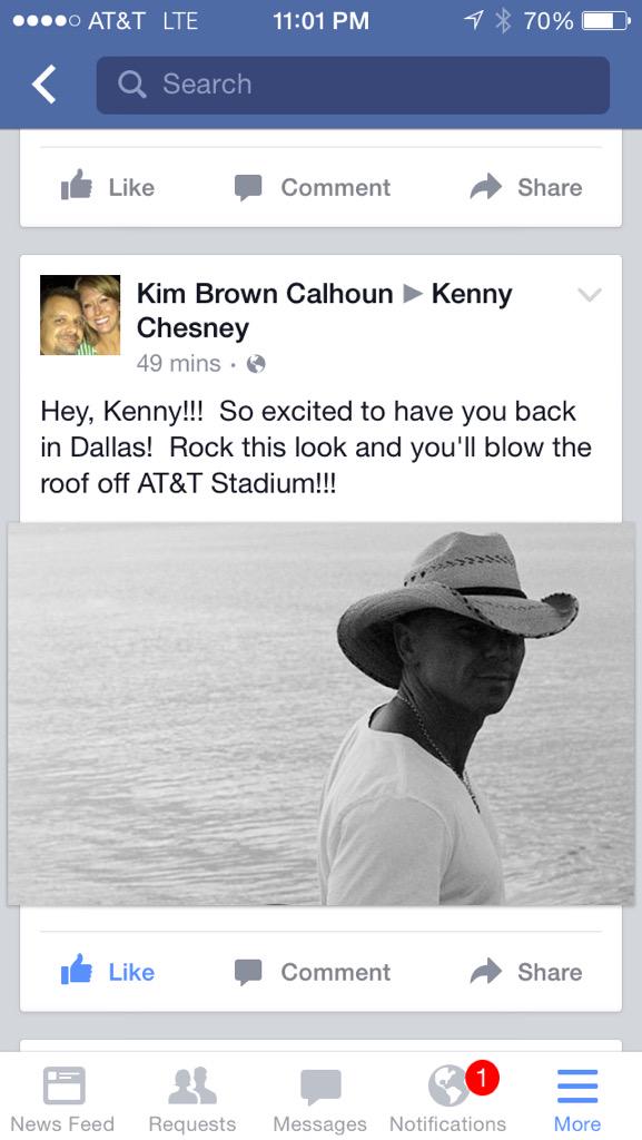 Hey, Kenny!!! So excited to have you back in Dallas!  Rock this look and you'll blow the roof off AT&amp;T Stadium!