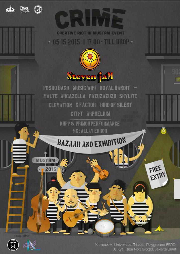 DESA RUPA &amp; ADHISTANA trisakti mempersembahkan  Musik Taman "CRIME" <a href="/DESARUPA/">FSRD Trisakti</a> #Mustam2015