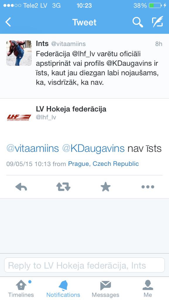 Uzzināju, ka <a href="/lhf_lv/">LV Hokeja federācija</a> domā, ka neesmu īsts cīnītājs, bet šovakar es spēlē pierādīšu ko citu! Gaidiet! #IIHFLAT