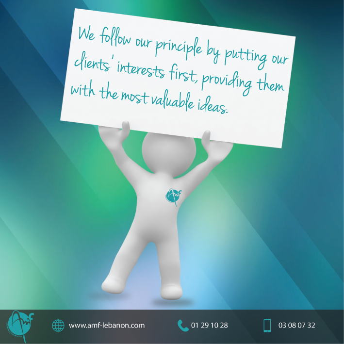 AMFlebanon's tweet photo. We follow our principle by putting our clients' interests first, providing them with the most valuable #ideas. #AMF http://t.co/m9OCqWiaSi