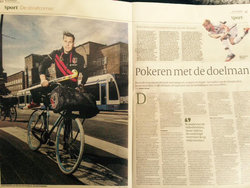 In the morning paper!!! @deVolkskrant <a href="/JustinReidRoss/">Justin Reid-Ross, OLY</a> <a href="/AHBC_heren1/">AH&BC</a> #hero #hoofdklasse #soproud