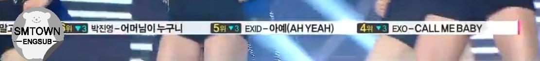 SMTownEngSub's tweet photo. EXO's "Call Me Baby" ranks #4 on Music Core Chart this week http://t.co/mRAjgOBrS7