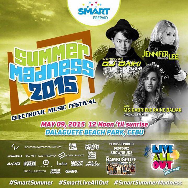 ShutangInaBeks's tweet photo. Yung eksenang Cebu, are you ready for another night of electronic music? #SmartSummer #SmartLiveAllOut http://t.co/b3hFR7b83t