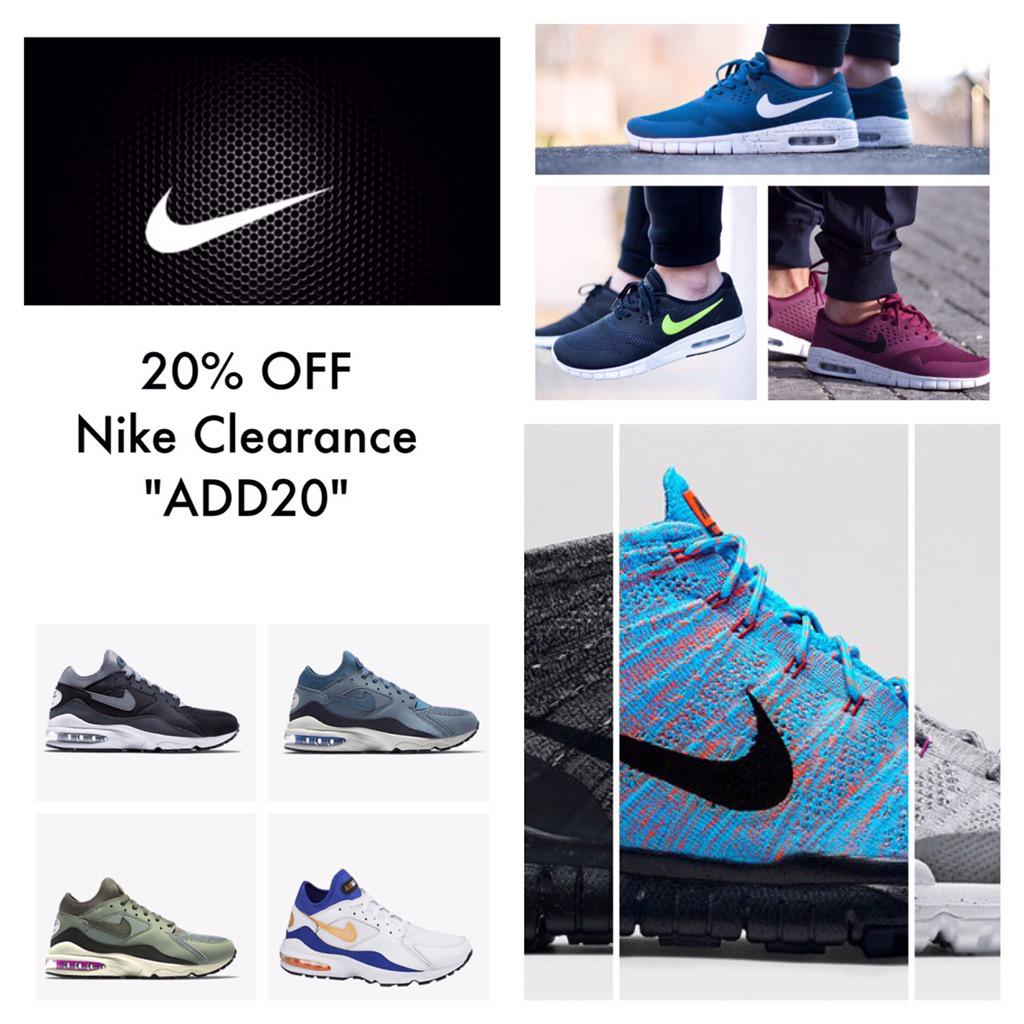 SneakerDealsGB's tweet image. Don&apos;t forget to take an EXTRA 20% OFF All Nike Clearance items with ADD20 code =&amp;gt; tinyurl.com/o4qvdqz don&apos;t sleep!