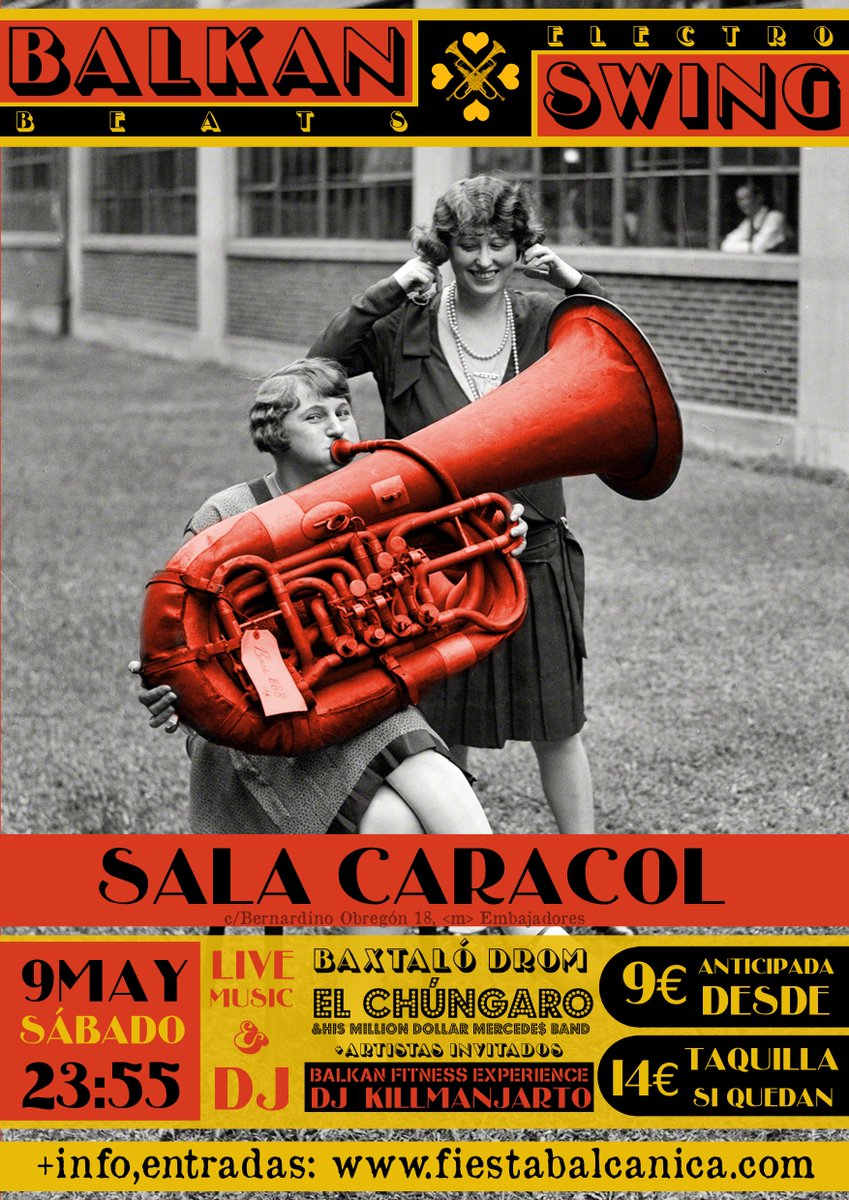 MDMB_MAD_BALKAN's tweet photo. #fiestabalcanica #balkanpartymadrid en Madrid. @MDMB_MAD_BALKAN a las 23:55 en @salacaracol , warmup en:@el_atrakon http://t.co/D9U0IJzg7r