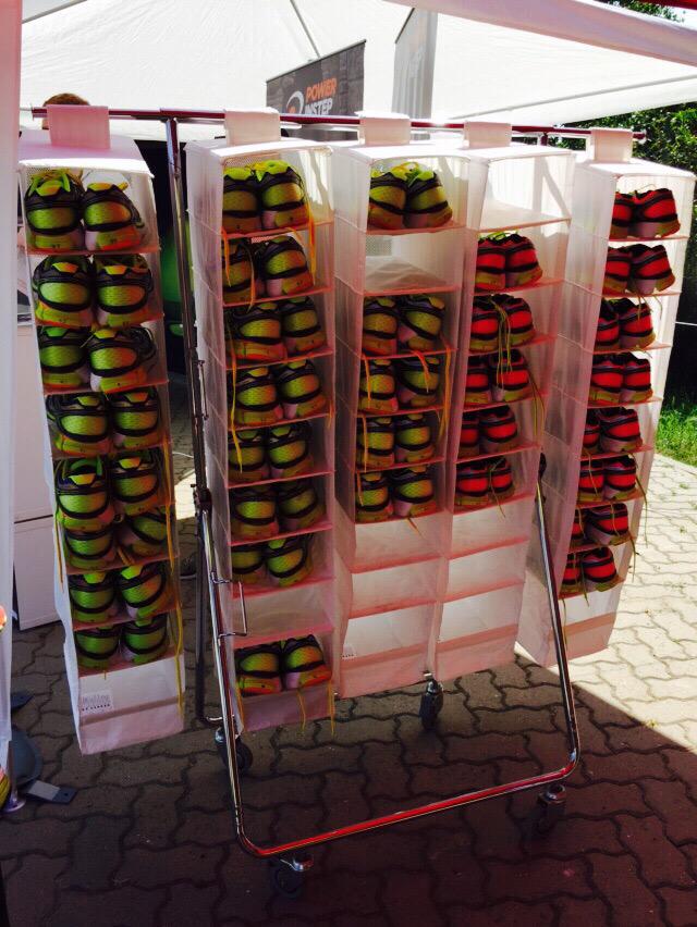 SauconySpain's tweet photo. Todo listo para que pruebes las #TriumphISO en la Feria @esportissim situada en el @canalolimpiccat. Pásate! http://t.co/cHLBc4NeuN