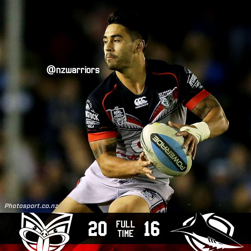 NZWarriors's tweet photo. We won. RT #NRLSharksWarriors #WarriorsForever http://t.co/btigFSdOQK
