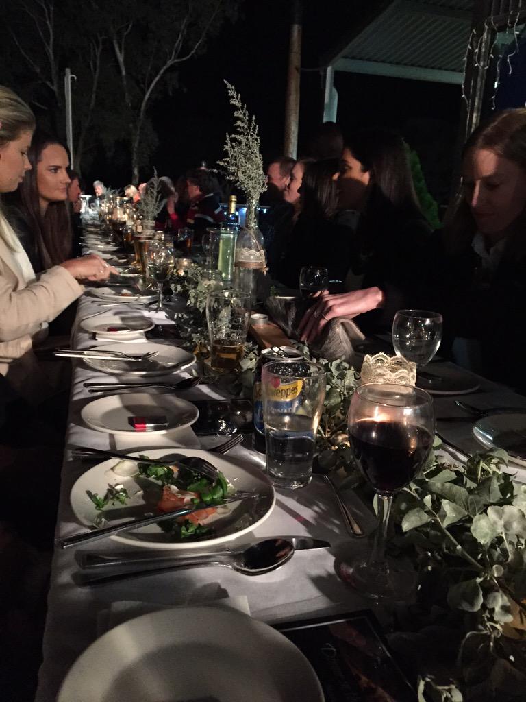 Lovely night in Hay at #dinnerinthedark. Great initiative @NSWFarmers #healthyagspirations #futurehealthleaders