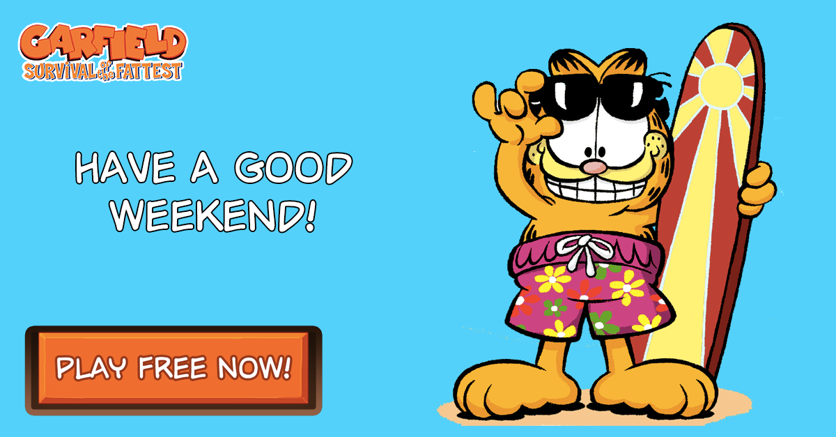 Don't forget Garfield on this beautiful Saturday! <a href="/Garfield/">Garfield</a> #Garfield 

Download &amp; Play now: bit.ly/garfield-game