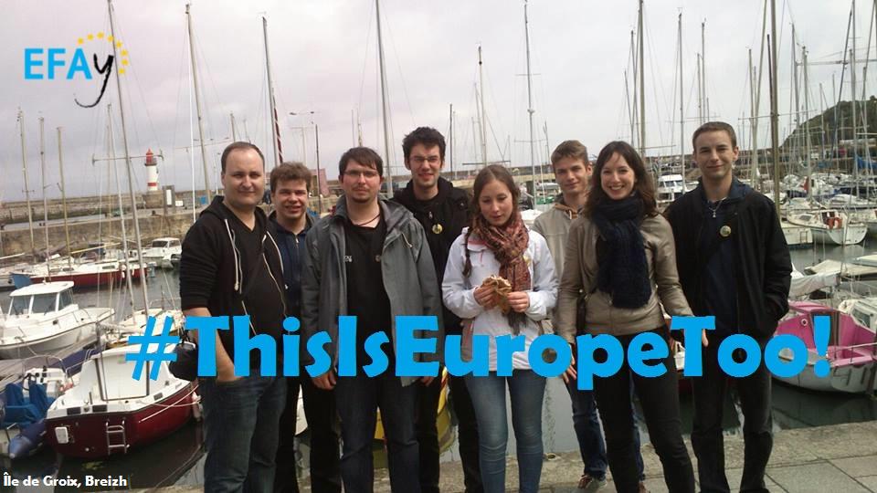 EFA_Youth's tweet photo. We are peoples with a goal in common and not a state club #ThisIsEuropeToo! @UDBJeunes @andalucistas @JEN_PSM @gazte http://t.co/9krMN2BU7P