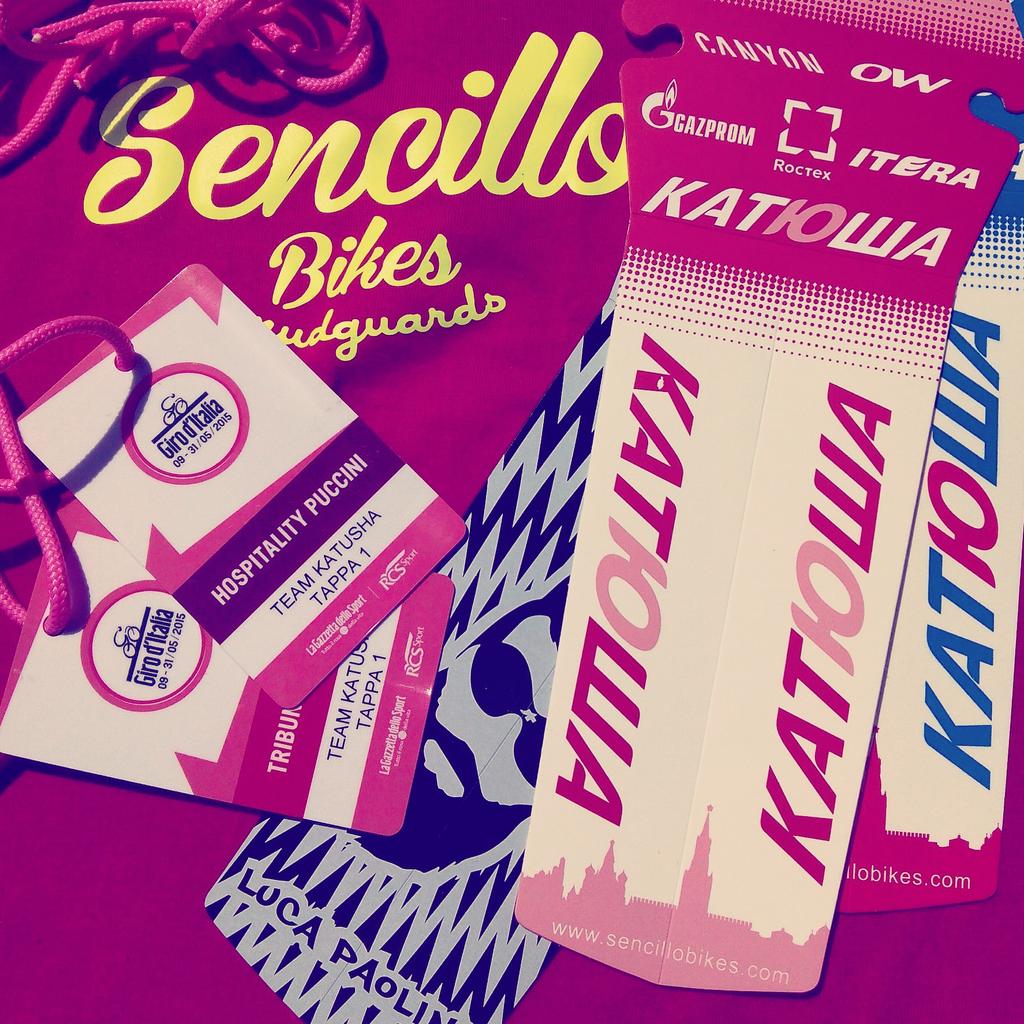 SencilloBikes's tweet photo. #newmodel #pinkmodel for #kathusateam #mudguards #girodeitalia #Giro2015 http://t.co/uOF7fvtzHi
