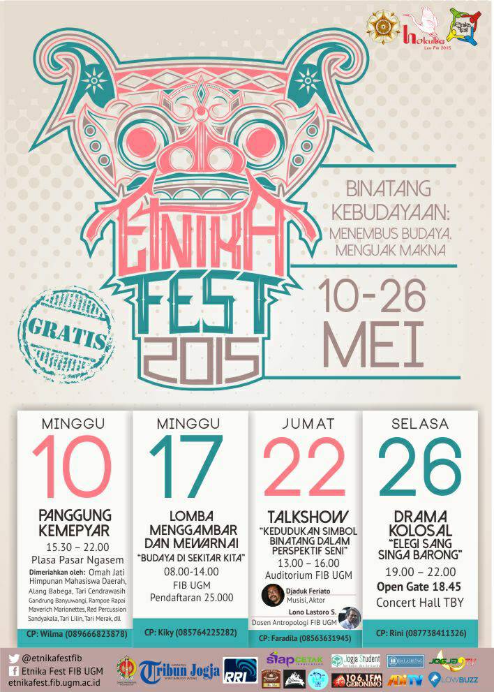 Grand Opening #EtnikaFest2015 | Panggung Kemepyar &amp; Pasar Rakyat | Plasa Ngasem | 10/5/15 | FREE | <a href="/SastraBudaya/">Sastra Budaya</a>