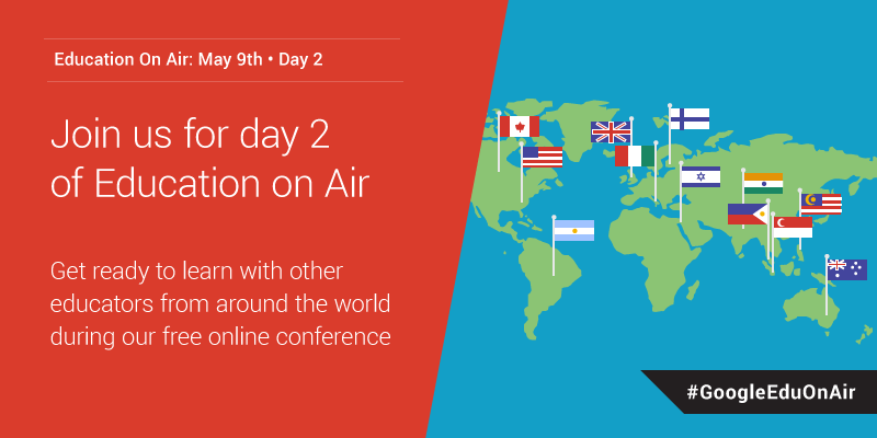 GoogleForEdu's tweet photo. 100+ teachers from 29 states &amp; 12 countries are involved in #GoogleEduOnAir today. Join them: http://t.co/hETjWs44fC http://t.co/oaCmFDQztO