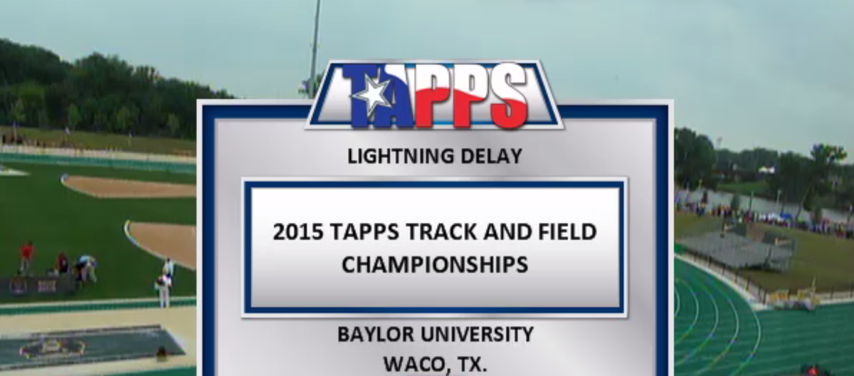 TXMileSplit's tweet photo. Weather delay for #TAPPSTFState http://t.co/D24Xc3D1UX