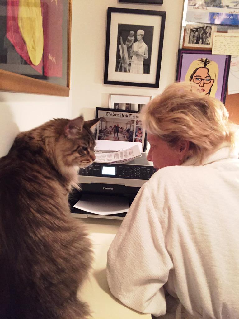 MarchStephanie's tweet photo. My Maine coon &amp; my mom's mane. Both beloved. #HappyMothersDay http://t.co/9b1huPcABM