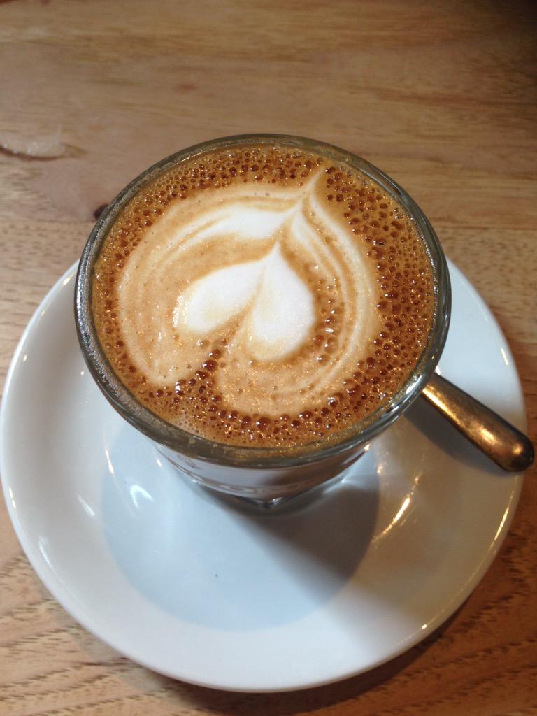 cafegeorgetown's tweet photo. What a treat! #Cortado at @LaColombeCoffee in DC http://t.co/JI7LcGUYZS