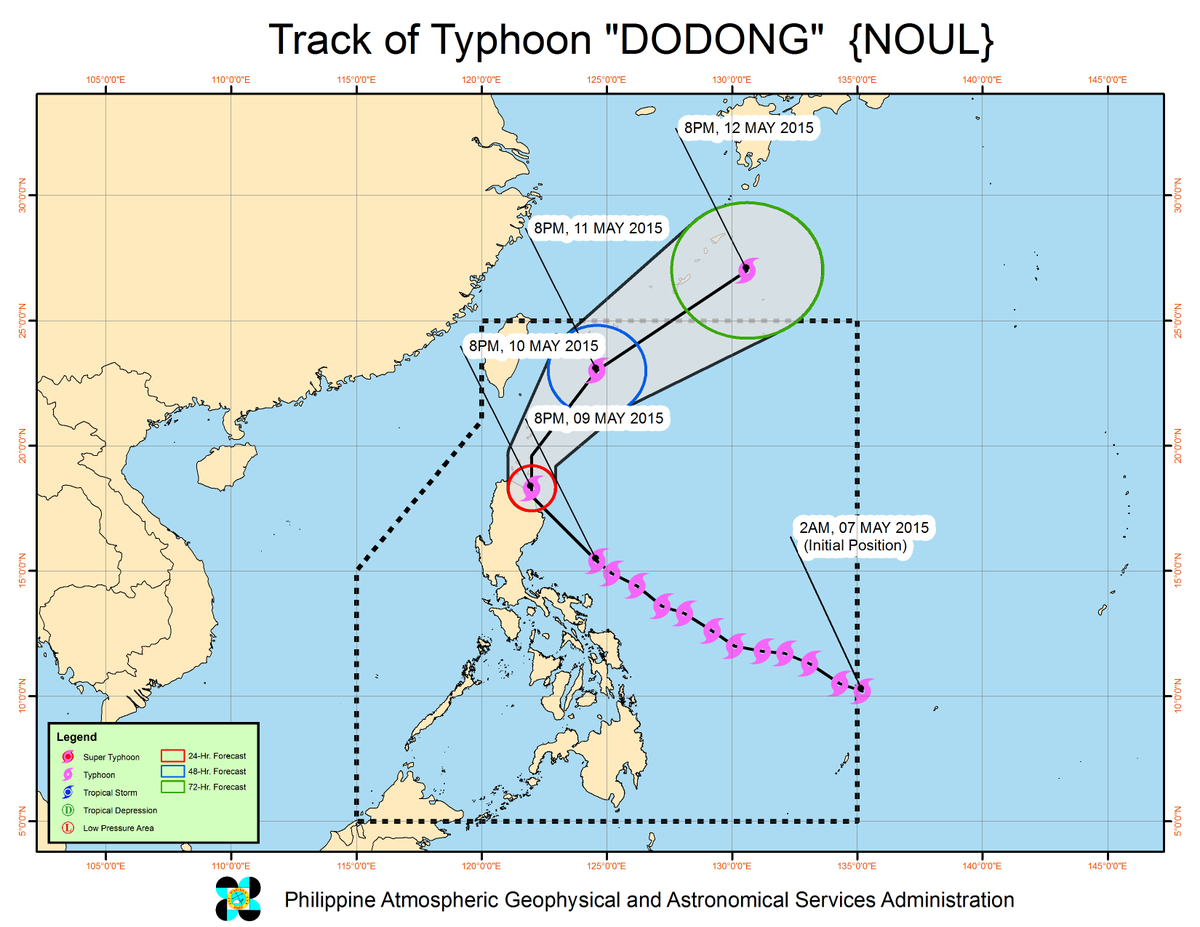 gmanews's tweet photo. FULL STORY: Typhoon #DodongPH intensifies; Signal 3 up over Cagayan, Isabela, north Aurora http://t.co/uVOs8TQSaA http://t.co/T6SgNz1hIE