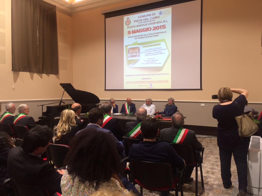 mmelazzini's tweet photo. #PievedelCairo Inaugurazione Sala Polifunzionale 'Ex cinema-Teatro Soms' con sindaco Ansandri #e il prof. #Meluzzi http://t.co/HBdRQjBukx