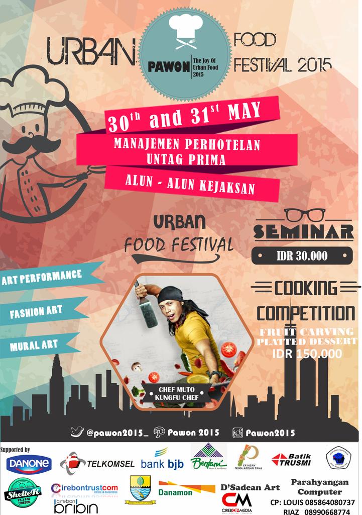 CirebonBribin's tweet photo. Kunjungi pameran @PAWON2015_ "The Joy of Urban Food" di Jalan Siliwangi Kota Cirebon 30-31 Mei 2015, http://t.co/x7GUZzyJd2