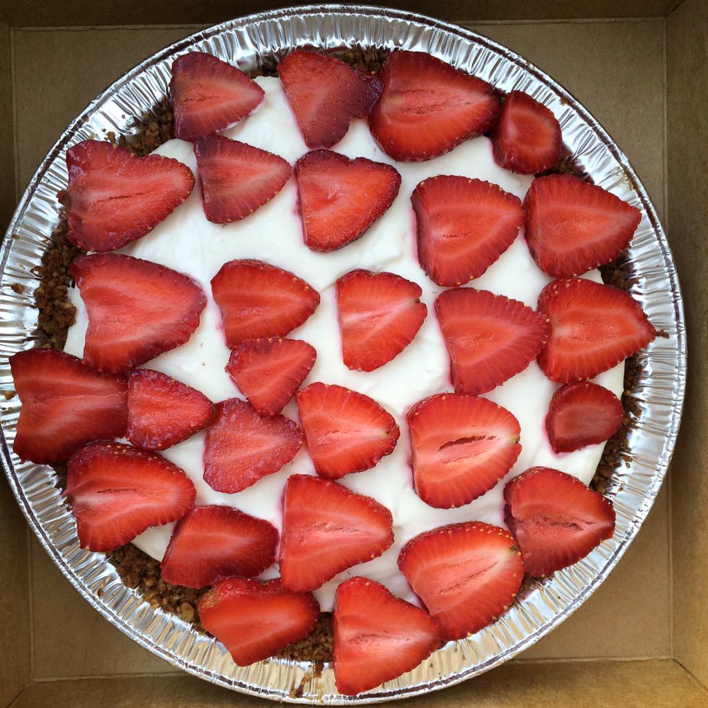 swamprabbitcafe's tweet photo. We're here at the markets with strawberry cream pies! #glutenfree #pecancrust #eatlocalridebikes #yeahTHATgreenville http://t.co/yDiWZ73O8A