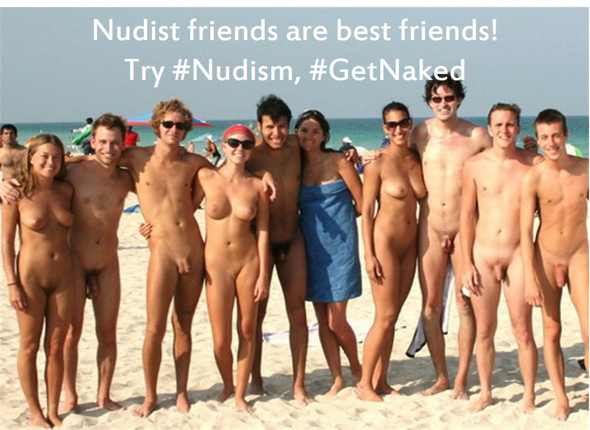 Nude with friends