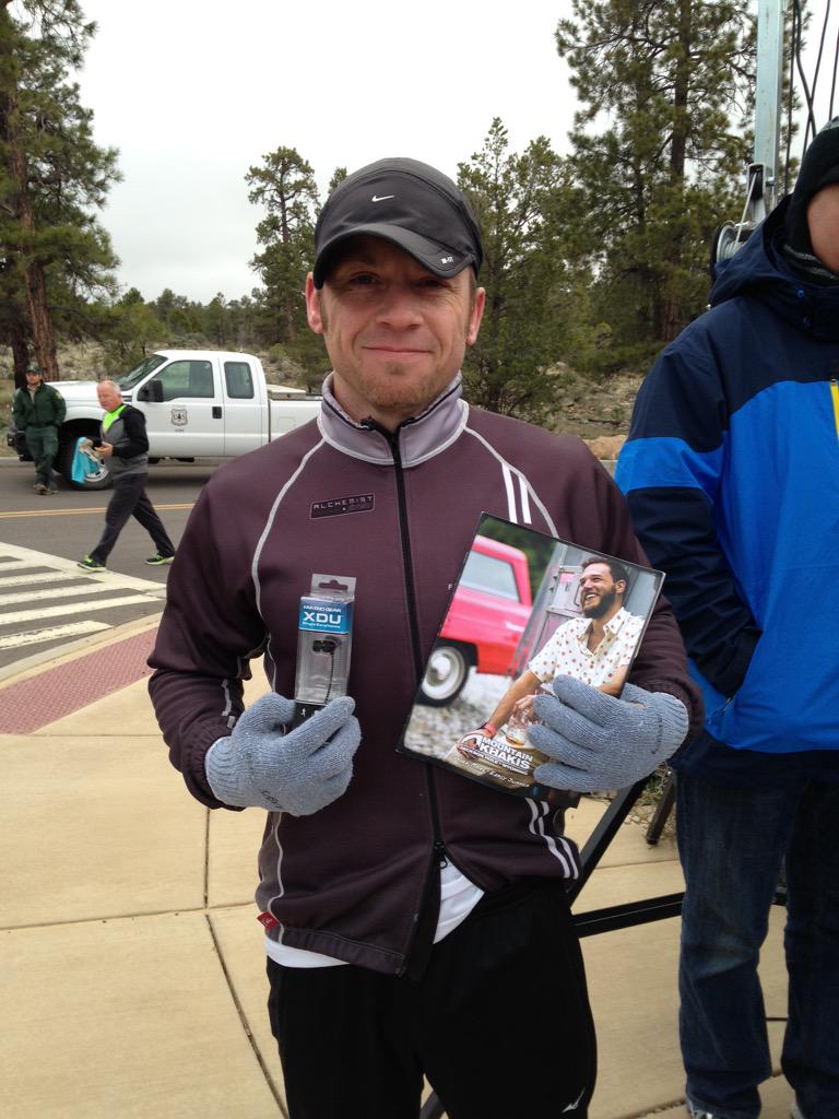 VacationRaces's tweet photo. Rob won $30 to @MountainKhakis and a pair of @FarEndGear headphones! #lifeuntucked #workhardplayharder #GCHalf http://t.co/Nrg4yarATM
