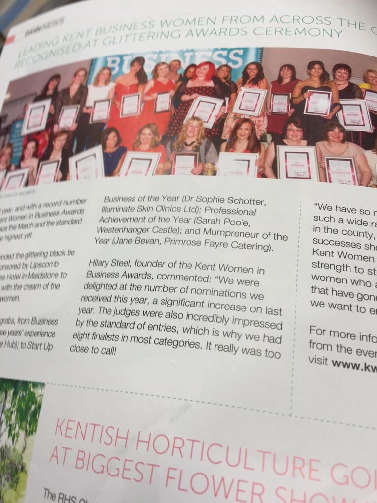 HilaryJSteel's tweet photo. Great to see that @insideKENT have featured #KWIBA2015 Thank you π http://t.co/TZY9gMOdHr