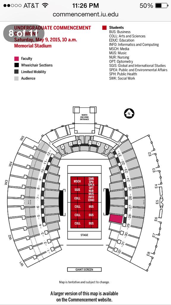 Indiana University Memorial Stadium Seating Chart