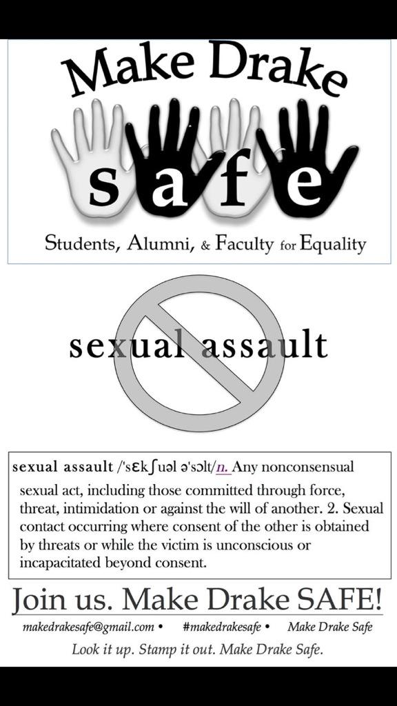SafeMake's tweet image. Nothing is more important than student safety on Drake's campus. Nothing. #MakeDrakeSafe